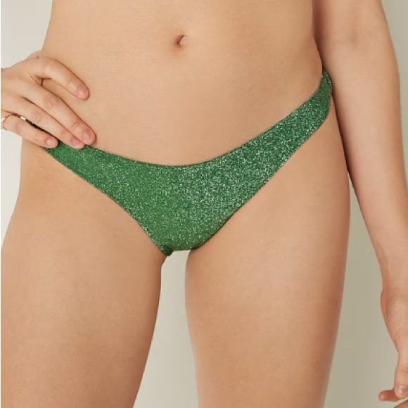 PINK Shimmer Brazilian Bikini Bottom. 💚👙 - Picture 4 of 5